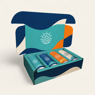 Custom Printed 4 Pack Sleek Can Unboxing Bio-Pod Whale Pod Shipper