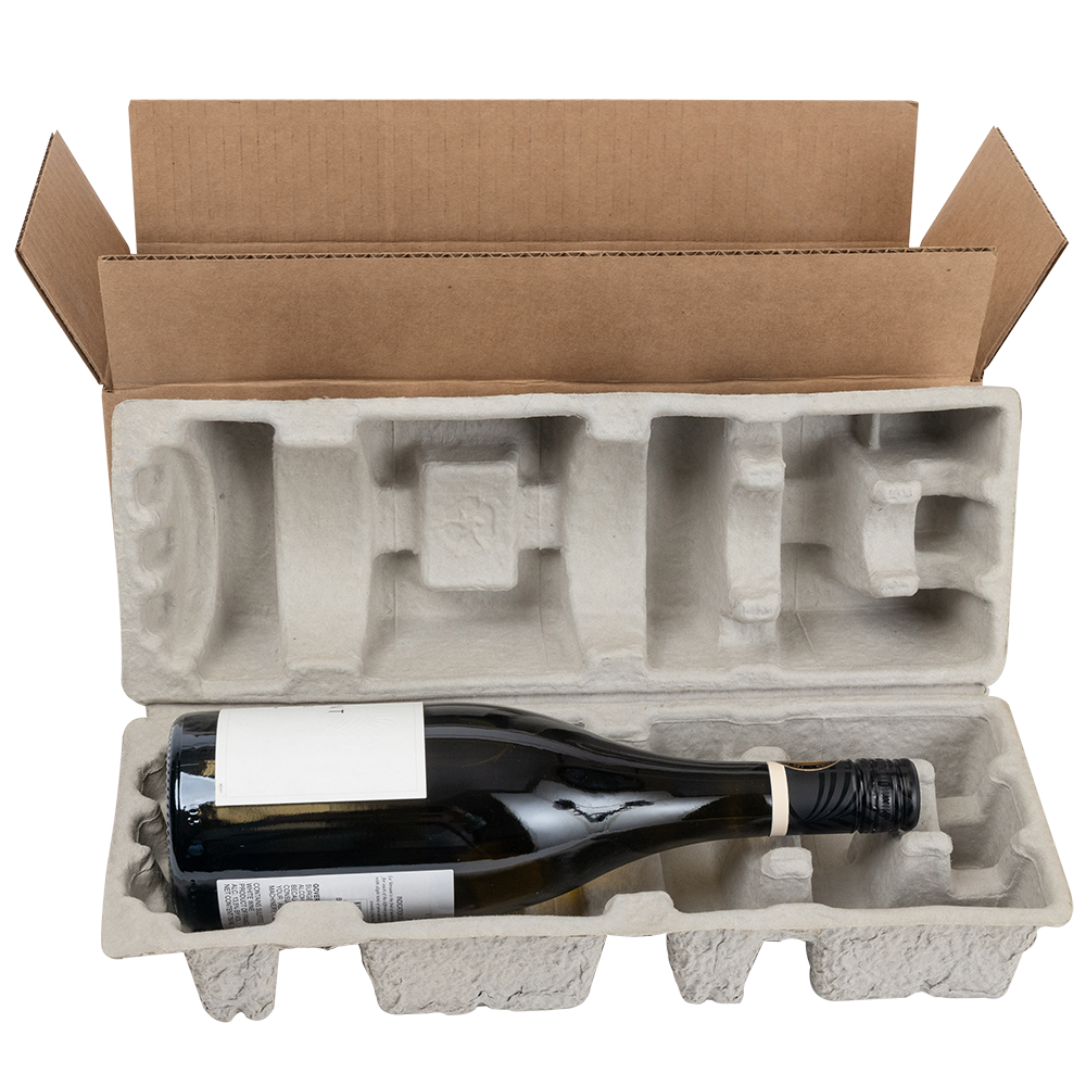 Wine Shipping Boxes Molded Pulp 1 Pack