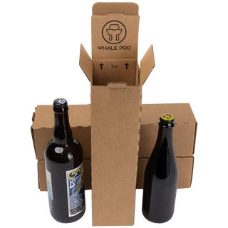 2 pack beer bottle shipping boxes 500ml 750ml