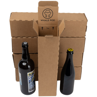 beer bottle shipping boxes 500ml 750ml 4 pack