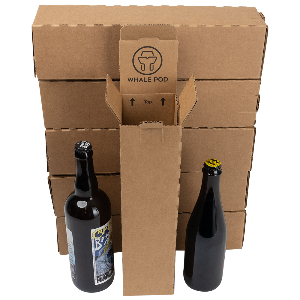 500ml bottle shipping boxes 6 pack