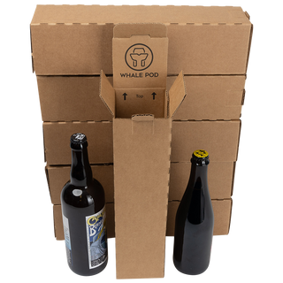 500ml bottle shipping boxes 6 pack