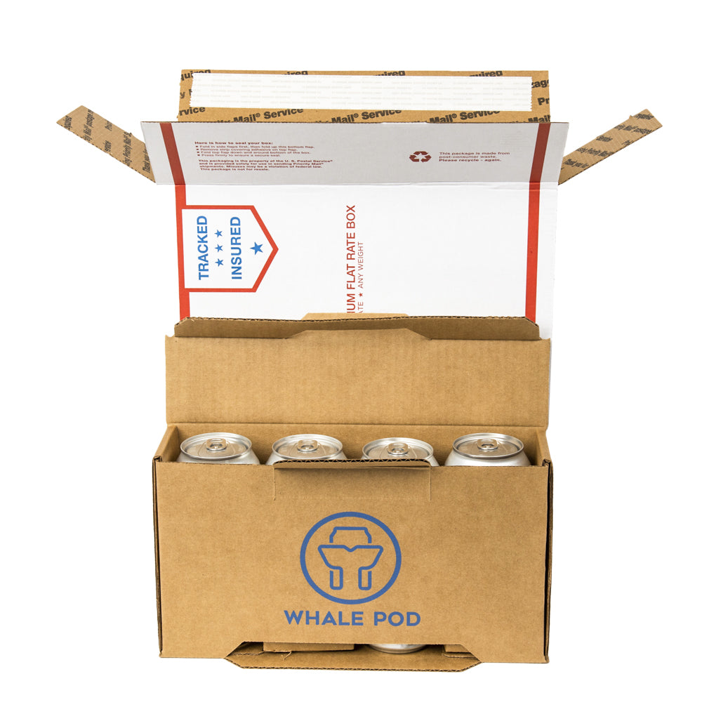 8 Pack Thermal USPS Flat Rate Whale Pod Shipper