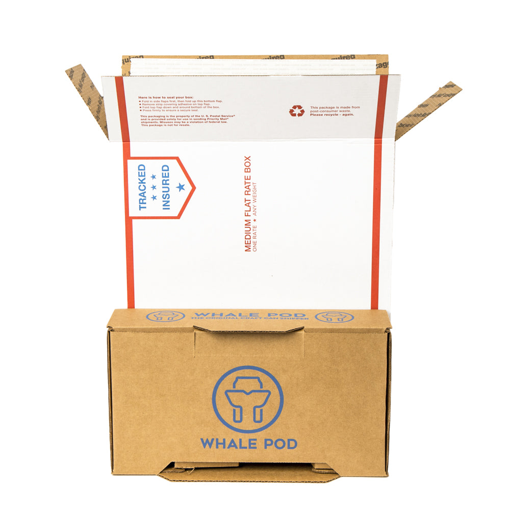 8 Pack Thermal USPS Flat Rate Whale Pod Shipper