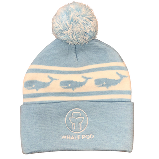 beanie pom pom with whales