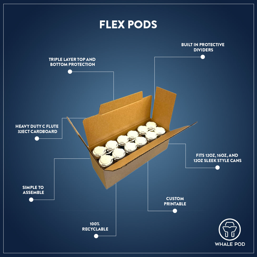 12-Pack 12oz Sleek Can Shipping Box – Whale Pod Shipper